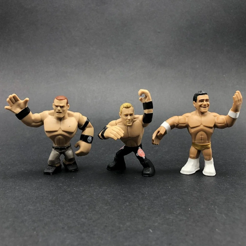 WWE‎ Wrestling Rumblers John Cena, Christian & Alberto Del Rio Mini Figures 2011